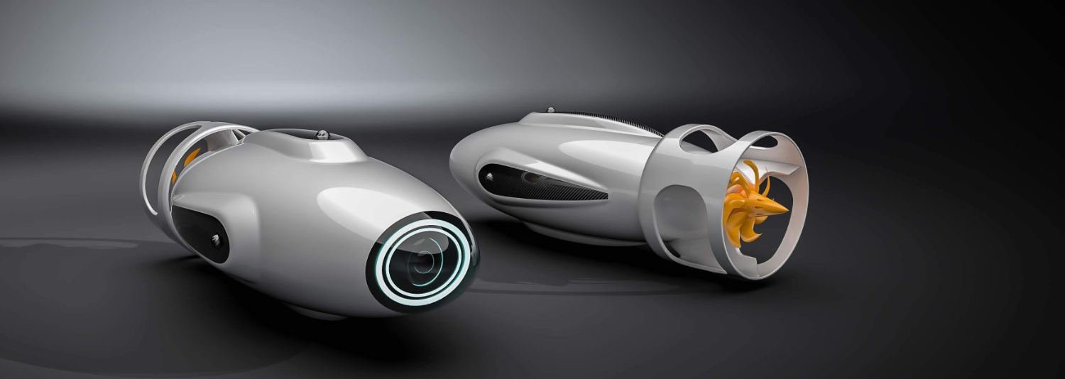Submarine drone, pod detail