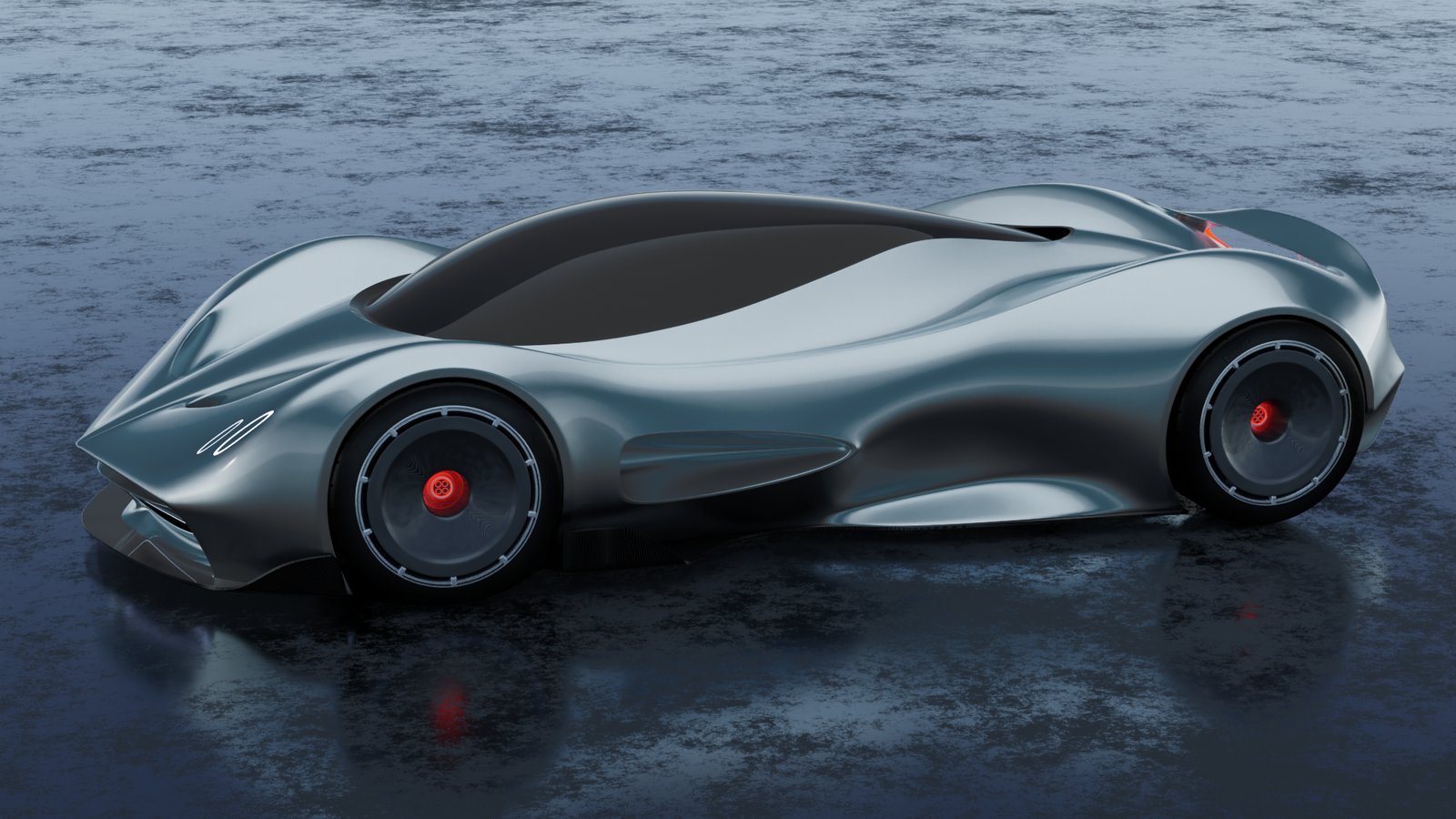 Pagani surface study, side three-quarter render