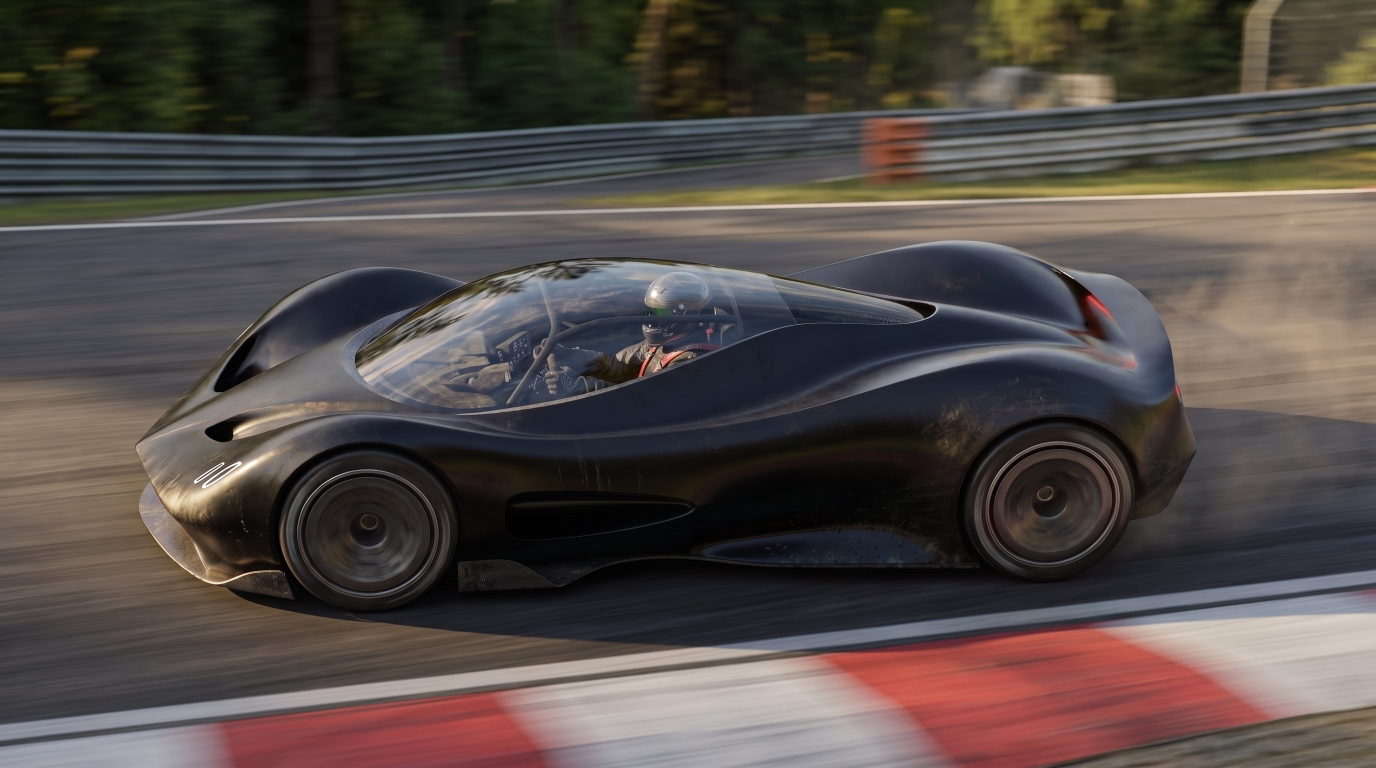 Pagani surface study, side view on track
